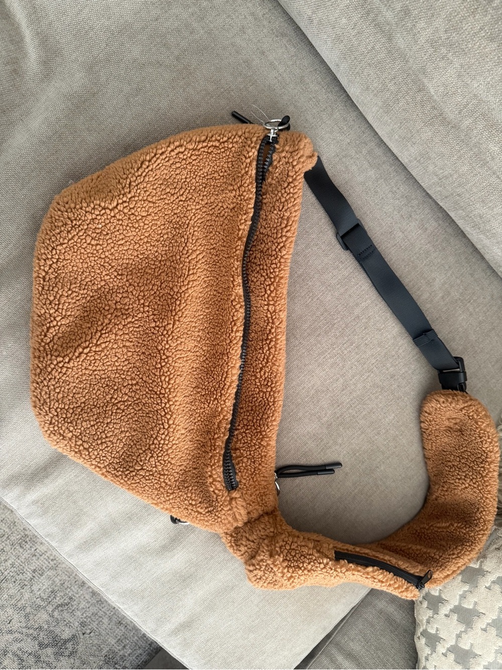 FP Movement by Free People Tan Sherpa Crossbody Bag